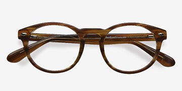 Brown Striped The Loop -  Geek Acetate Eyeglasses