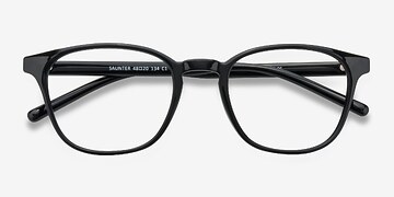Black Saunter -  Lightweight Plastic Eyeglasses