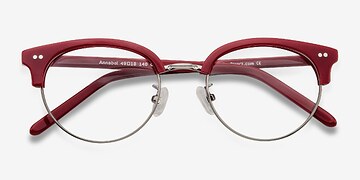 Red Annabel -  Vintage Acetate, Metal Eyeglasses
