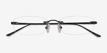 Black Clem -  Lightweight Metal Eyeglasses