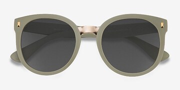 Matte Olive Vedette -  Plastic, Metal Sunglasses