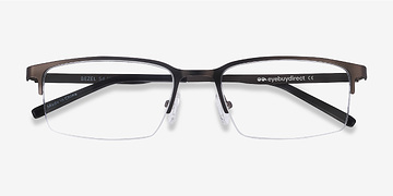 Dark Charcoal Bezel -  Lightweight Metal Eyeglasses