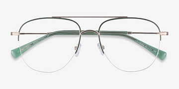 Green Gold Universe -  Metal Eyeglasses