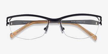 Black Yellow Tech -  Metal Eyeglasses