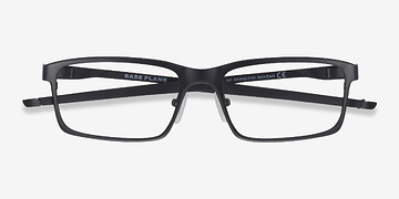 Satin Black Oakley Base Plane -  Metal Eyeglasses