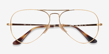 Gold Ray-Ban RB6489 -  Vintage Metal Eyeglasses
