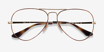 Tortoise Gold Ray-Ban RB6489 -  Vintage Metal Eyeglasses