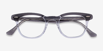 Gray Clear Ray-Ban RB5398 Hawkeye -  Acetate Eyeglasses
