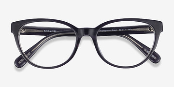 Transparent Gray Coach HC6210U -  Acetate Eyeglasses