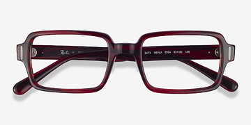 Striped Red Ray-Ban RB5473 Benji -  Acetate Eyeglasses