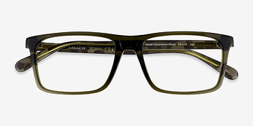 Transparent Olive Coach HC6251U -  Acetate Eyeglasses