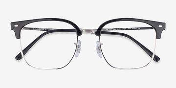 Black Silver Ray-Ban RB7216 New Clubmaster -  Plastic Eyeglasses