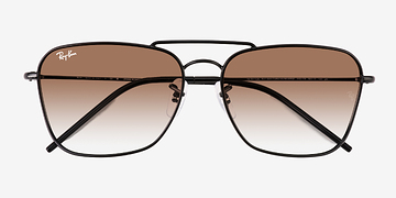 Black Ray-Ban Caravan Reverse -  Metal Sunglasses
