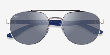 Shiny Silver Ray-Ban RB3736 Liefforce -  Metal Sunglasses