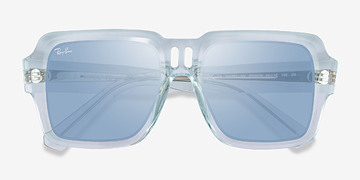 Clear Blue Ray-Ban RB4408 Magellan -  Plastic Sunglasses
