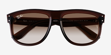 Transparent Brown Ray-Ban Boyfriend Reverse -  Acetate Sunglasses