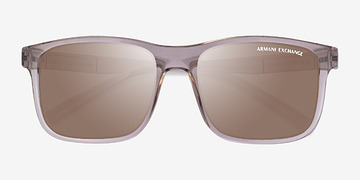 Shiny Transparent Brown Armani Exchange AX4145S -  Plastic Sunglasses