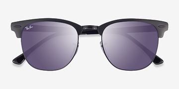 Matte Black On Black Ray-Ban RB3716 -  Metal Sunglasses