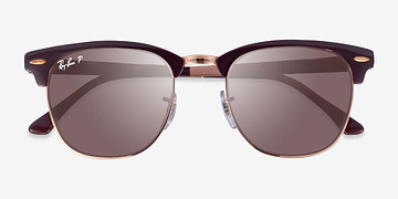 Burgundy Rose Gold Ray-Ban RB3716 -  Metal Sunglasses