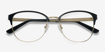 Black Golden The Moon -  Lightweight Metal Eyeglasses