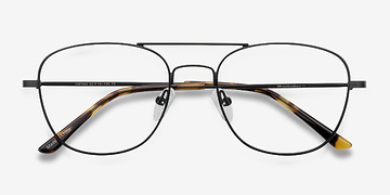 Black Captain -  Vintage Metal Eyeglasses