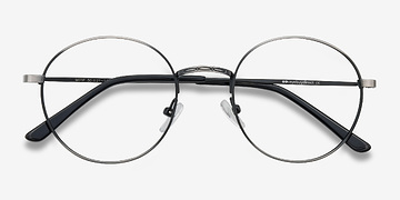 Gunmetal Motif -  Vintage Metal Eyeglasses