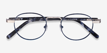Blue Orbit -  Acetate, Metal Eyeglasses