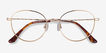 Golden Twirl -  Lightweight Metal Eyeglasses