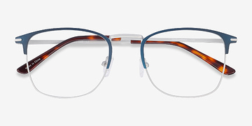 Navy Poppy -  Metal Eyeglasses