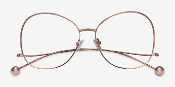 Rose Gold Renata -  Vintage Metal Eyeglasses