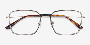 Black & Silver Align -  Lightweight Metal Eyeglasses