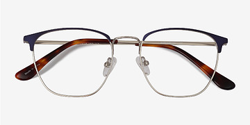 Blue Silver Codex -  Metal Eyeglasses