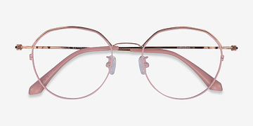 Pink  Rose Gold Hills -  Metal Eyeglasses