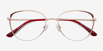 Gold Burgundy Scala -  Metal Eyeglasses