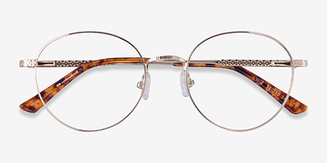 Gold Tortoise Wiz -  Metal Eyeglasses