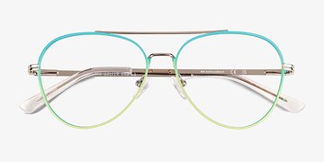 Gradient Blue Sparkle -  Metal Eyeglasses