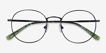 Matte Black Spatter -  Metal Eyeglasses