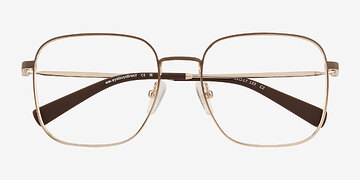 Gradient Brown Gold Adley -  Metal Eyeglasses