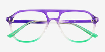 Purple Green Make Change -  Plastic Eyeglasses