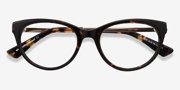 Tortoise Her -  Classic Acetate, Metal Eyeglasses