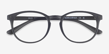 Matte Gray Muse -  Fashion Plastic Eyeglasses