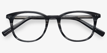  Gray Striped  Demain -  Acetate Eyeglasses