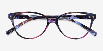 Pink Floral Dame -  Vintage Plastic Eyeglasses