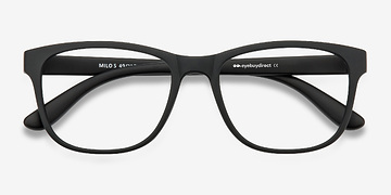 Matte Black Milo -  Geek Plastic Eyeglasses