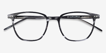 Gray Striped Regalia -  Lightweight Acetate Eyeglasses