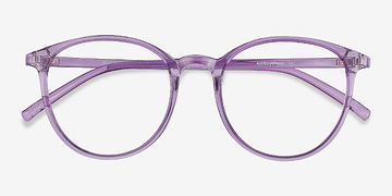 Clear Purple Macaron -  Fashion Plastic Eyeglasses