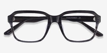 Striped Gray Neat -  Acetate Eyeglasses
