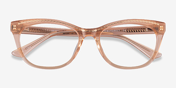 Clear Orange Gold Arabesque -  Acetate Eyeglasses