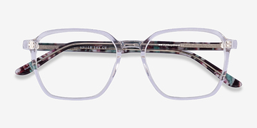 Clear Floral Ashby -  Acetate Eyeglasses