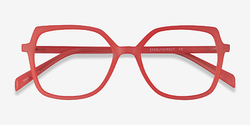 Matte Red Lunette -  Plastic Eyeglasses